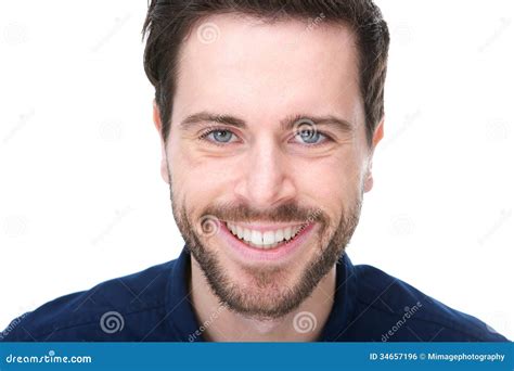 Portrait Of A Friendly Young Man Smiling Stock Photo Image Of