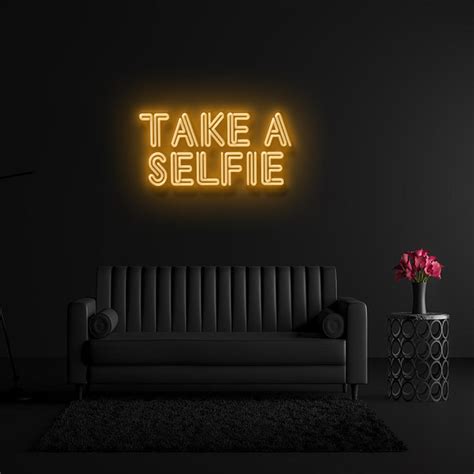 take a selfie 75 x 35 59 cm neon sign custom love neon t etsy