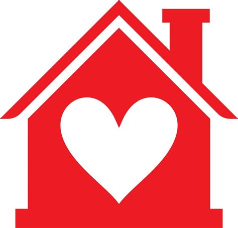 Heart In House Or Home 4745862 Vector Art At Vecteezy