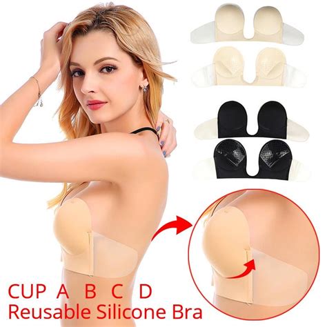 Silicone Push Up Backless Strapless Self Adhesive Gel Magic Stick