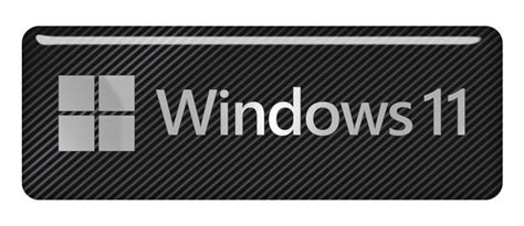 Windows 11 275x1 Chrome Effect Domed Case Badge Sticker Logo