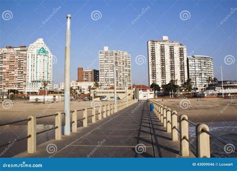 Pier And City Skyline On Golden Mile Beach Front Editorial Photo