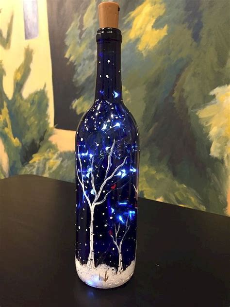 40 Fantastic DIY Wine Bottle Crafts Ideas With Lights (23 gambar png