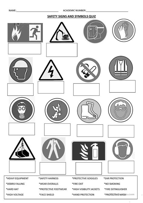 Safety Signs English Esl Worksheets Safety Signs And Symbols