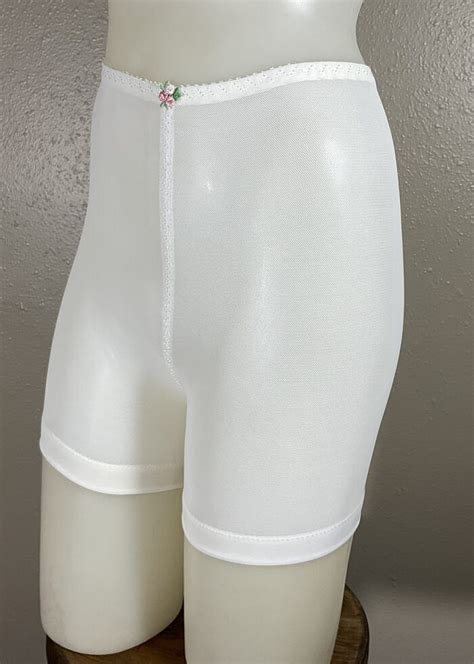 Vintage Sheer Tight Long Leg Panty Girdle Panties Pin Gem