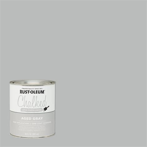 Buy Aged Gray Rust Oleum Chalked Ultra Matte Paint Quart Online At