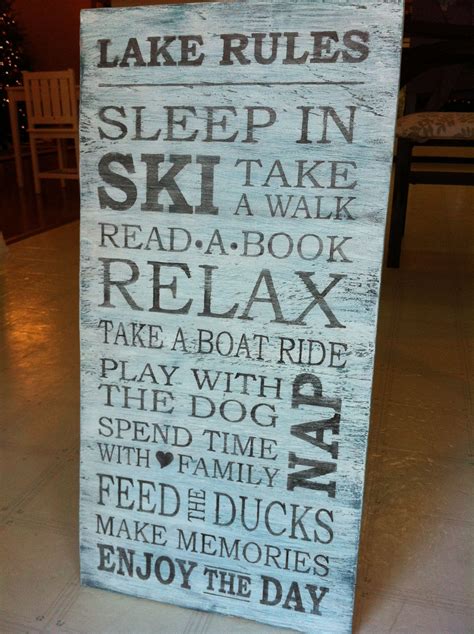 Pin By Amanda Franken On For The Home Lake House Rules Sign Lake
