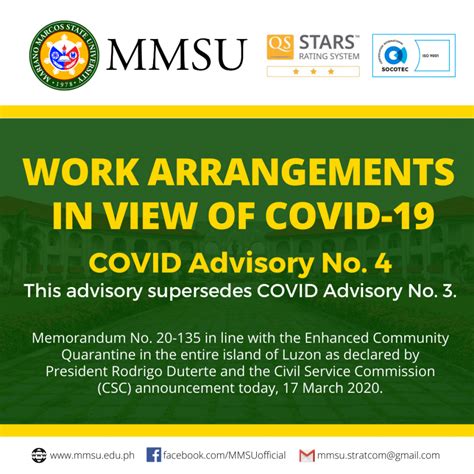 Work Arrangements In View Of Covid 19