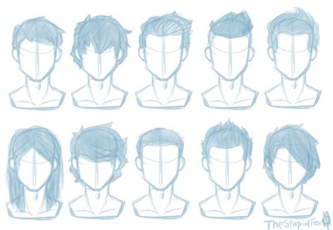 Random Hairstyles Male By TheStupidFox On DeviantArt Drawing Male
