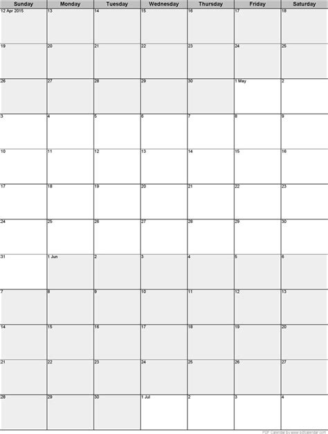 3 Month Blank Printable Calendar Template Printable 3 Month Blank