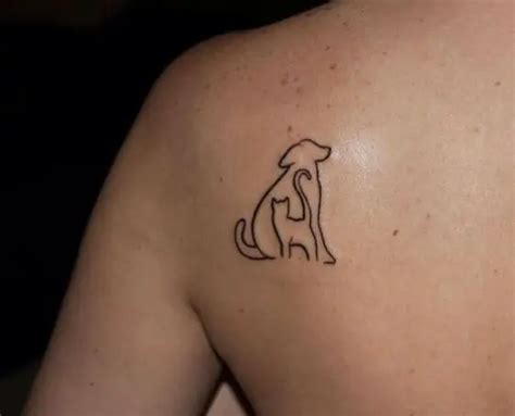 27 Best Cat And Dog Tattoo Designs Page 3 Of 5 The Paws
