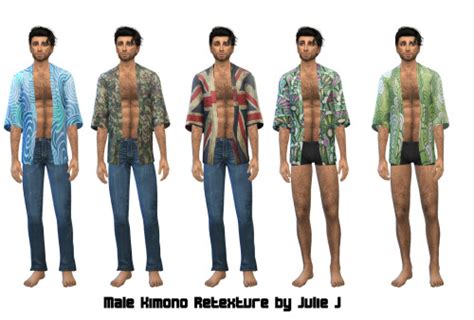 Male Kimono Retextured At Julietoon Julie J Sims 4 Updates