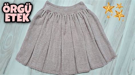 Örgü kız çocuğu eteği yapımı Knit skirt YouTube