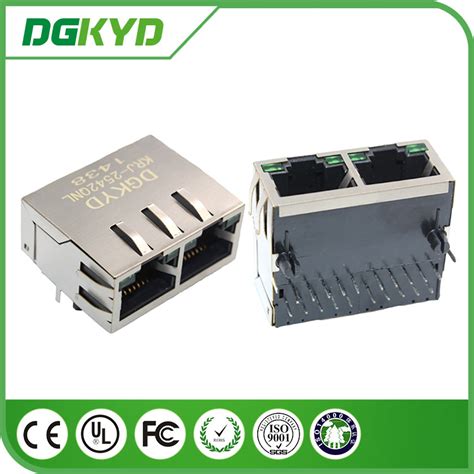 Conector Magnético Integrado De Gigabit Ethernet Rj45 De 1 X 2 Puertos