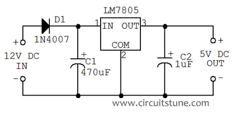 12 Volt Ac To Dc Converter Circuit Diagram