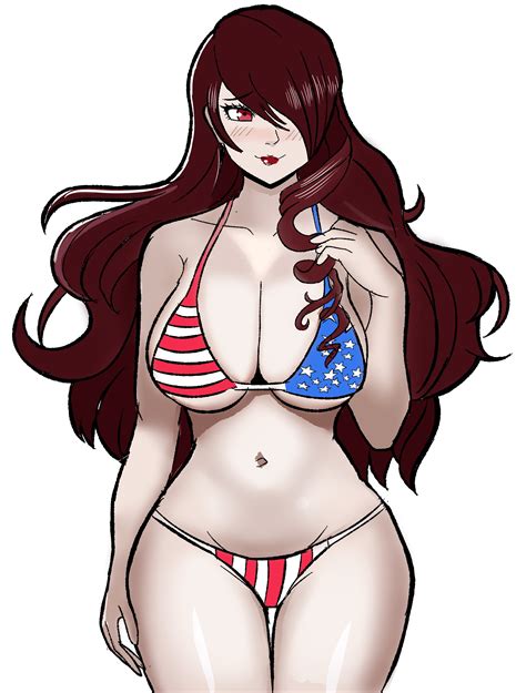Rule 34 American Flag Bikini Artist Request Big Breasts Bikini Blush