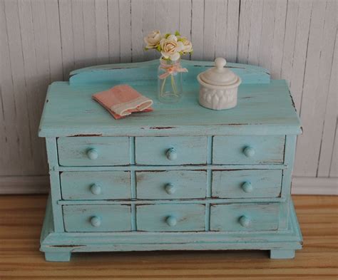 Miniature Shabby Chic Chest In A Beautiful By Littlethingsbyanna1500 X