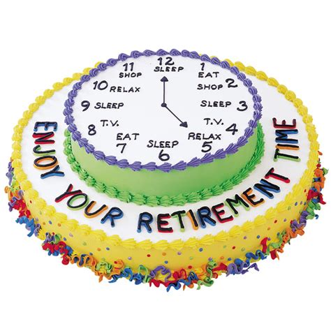 White almond sour cream cake with buttercream icing and fondant decorations. Retirement Cake - Retirement Cake Ideas | Wilton
