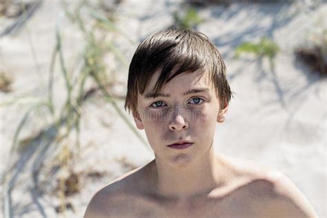 Portrait Of A Beautiful Teenage Boy Stock Photo Image Of Male