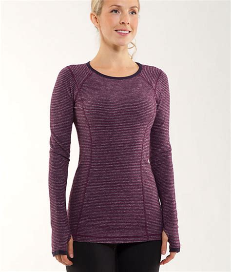 My Superficial Endeavors Lululemon Run Turn Around Ls In Plum