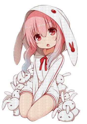 Pink Anime Png Cute Anime Bunny Girl Transparent Png Transparent Png