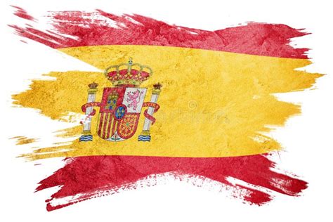 Bandeira De Espanha Sinalizador De Espanha Com Textura De Ressonância