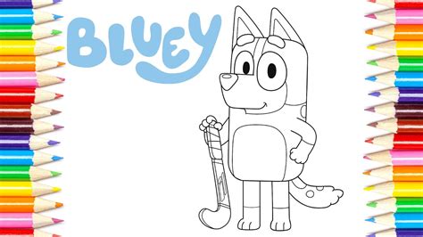 Bluey Coloring Video Page Chilli Mum Youtube