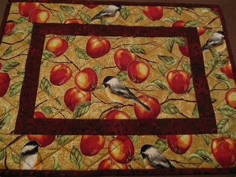 Quilted Applechickadee Fall Placemats Set Of 6 Etsy
