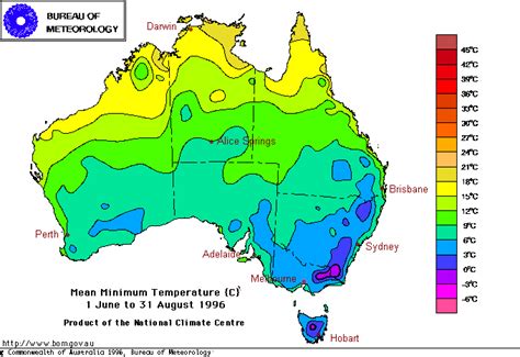 Australian Hardiness Zones Hardiness Zone Map Of Australia Showing