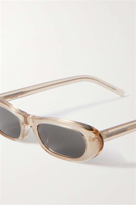 saint laurent eyewear shade oval frame acetate sunglasses net a porter