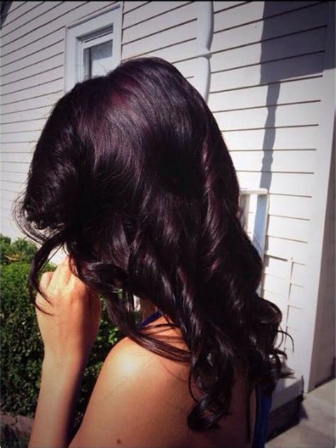 Black hair is the darkest and most common of all human hair colors globally, due to larger populations with this dominant trait. Purple reddish tint hair | Hair color plum, Hair tint ...