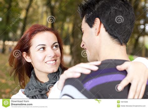 Love And Affection Between A Young Couple Stock Photo Image Of