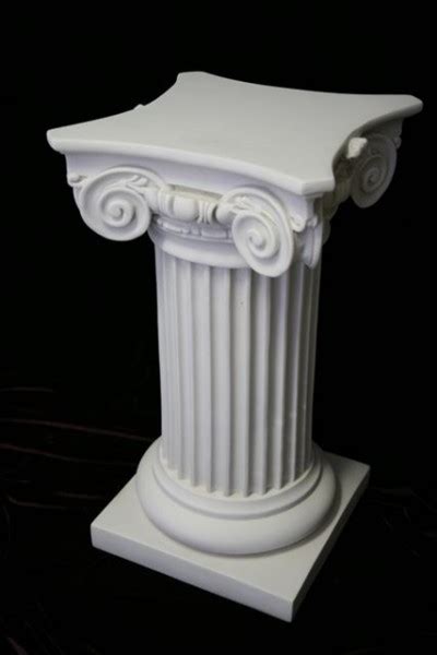 Classic Roman Pedestal Column White 33 Inch