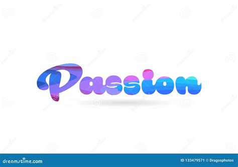 Passion Pink Blue Color Word Text Logo Icon Stock Vector Illustration Of Design Blue 133479571