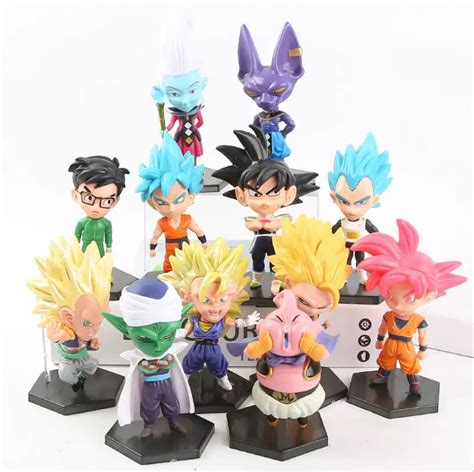 6pcs 1lot Anime Dragon Ball Z Super Saiyan Goku Vegeta 10 14cm 3878 Action Figures Pvc Doll