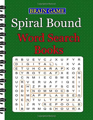 Spiral Bound Word Search Books Large Print Puzzles By John Kevin