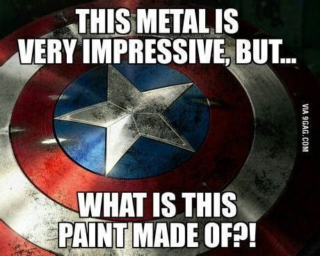 Memes are used to depicts the everyday life situations of the people. Good Question: What paint is on Captain America's shield ...