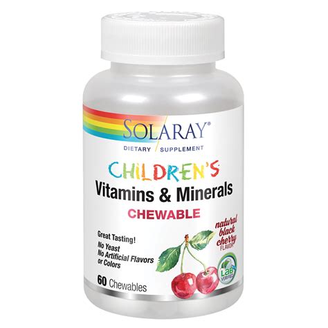 Solaray Childrens Vitamins And Minerals Complete Multivitamin For Kids