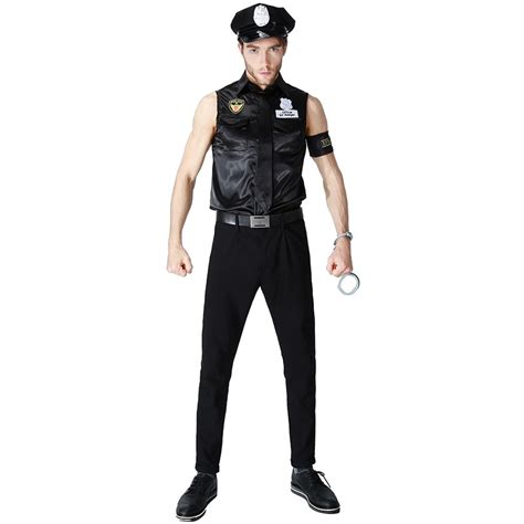 erotic men policeman outfits cop role play game uniforms halloween costumes for couples cs8141