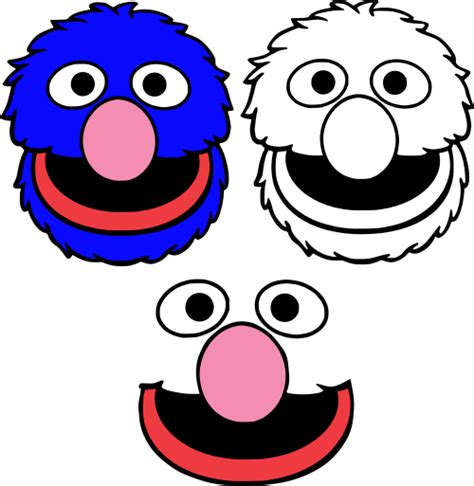Grover Face Sesame Street Outline Svg Dxf Eps Pdf Png Images And