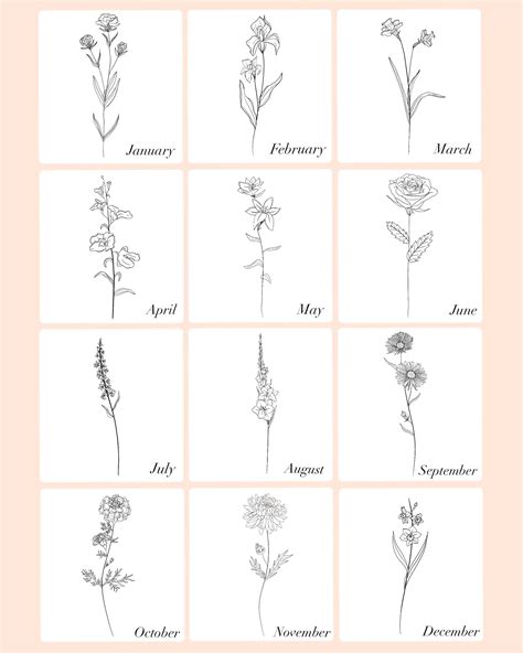 Pin On Birth Month Flowers Etsy