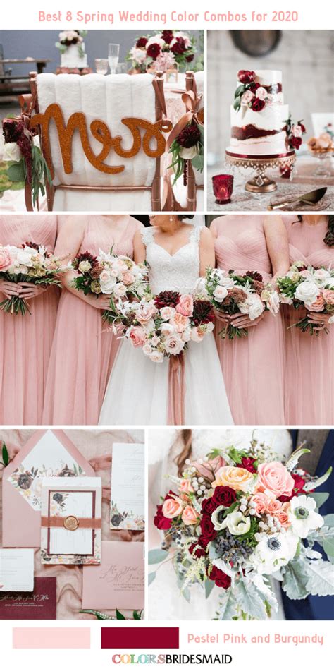 Best 8 Spring Wedding Color Combos For 2020 Wedding Theme Colors