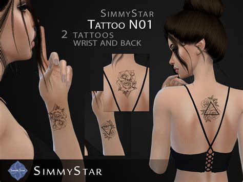 Simmystars Simmystar Tatto N01 Sims 4 Tattoos Wrist Tattoos Sims