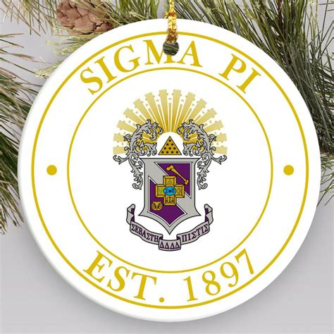 Sigma Pi Circle Crest Round Ornaments Sale 1599 Greek Gear®