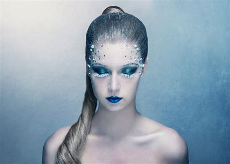 fond d écran fond bleu maquillage portrait flor jacobs fantaisie fille femmes maquette