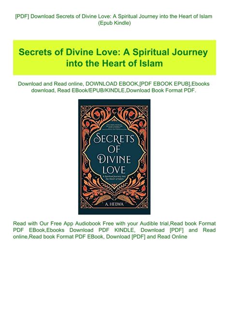 Secrets Of Divine Love A Spiritual Journey Into The Heart Of Islam