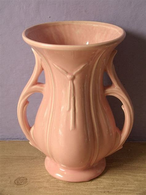 Vintage 1940s Mccoy Pottery Vase Double Handle Vase Antique Pottery
