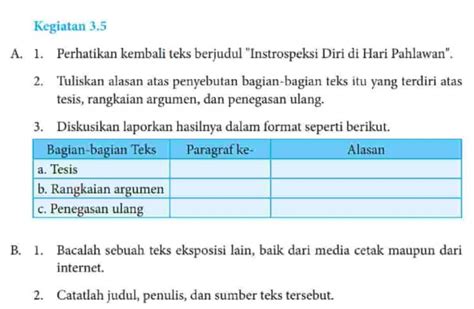 Kunci Jawaban Bahasa Indonesia Kelas 8 Halaman 80 Kegiatan 3.5 Tuliskan
