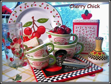 Cherry Kitchen Decor Cherry Kitchen Red And White Kitchen