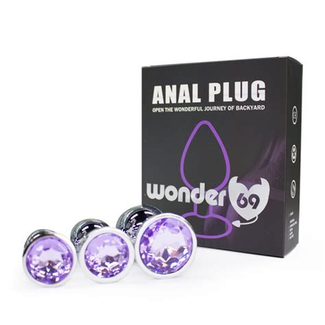 3 In 1 Diamond Metal Anal Plug Purple Sex Toys Online Sex Toy Shop